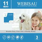WEBISAU 12x12x1 Air Filter MERV 11 MPR 1000 Furnace Filters 2Pack Pleated HVAC AC Furnace Air Filters,Air Conditioner Filters (Exact size: 11 3/4"x11 3/4"x 3/4")