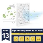 Hearthhub 12×12×1 MERV 13 Furnace Air Filters - HVAC/Furnace AC Filter Replacement (Actual Size 11.75x11.75x0.75) - Pleated Dust Defense Air Conditioner Filters for Home Office (2 Pack)
