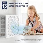 Hearthhub 12×12×1 MERV 13 Furnace Air Filters - HVAC/Furnace AC Filter Replacement (Actual Size 11.75x11.75x0.75) - Pleated Dust Defense Air Conditioner Filters for Home Office (2 Pack)