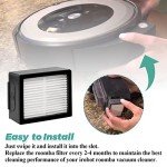 Techecook High-efficiency Filters Replacement for iRobot Roomba E I J Series i1+ i3 i3+ i4 i5 i6 i7 i7+ i8 j7 E5 E6 E7 Vacuum Cleaner, 6Pack 4639161 Filters+1 Cleaning Brush
