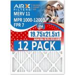 MERV 11 Air Filter, 12 Pack - 19.75x21.5x1