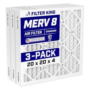 Filter King 20x20x4 MERV 8 Air Filter 3-Pack