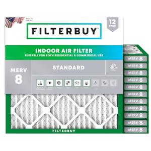 Filterbuy 28x28x1 MERV 8 Air Filters (12-Pack)