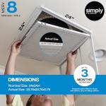 24x24x1 Merv 8 Air Filter - 4 Pack