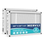 16x25x5 MERV 13 Furnace Filter 2 Pack