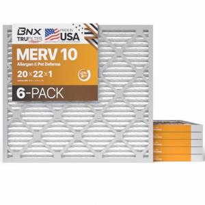 BNX TruFilter 20x22x1 MERV 10 Air Filters 6-Pack