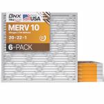 BNX TruFilter 20x22x1 MERV 10 Air Filters 6-Pack