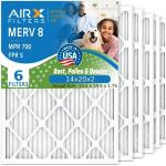 AIRX 14x20x2 MERV 8 Pleated Air Filters 6 Pack