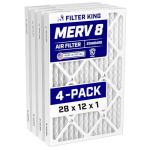 28x12x1 Air Filter | MERV 8 | 4-Pack