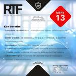 Exact Filters 14.5x27.625x1 MERV 13 Air Filter 12-Pack