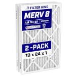 Filter King 10x24x1 MERV 8 Air Filters 2-Pack