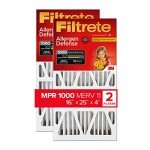 Filtrete ADP01-2PK-2 16x25x4 AC Furnace Air Filter, MPR 1000, Fits Honeywell and Lennox Devices, Micro Allergen Defense Deep Pleat, 2-Pack (Actual Dimensions 15.88 x 24.56 x 4.31), 2 Count