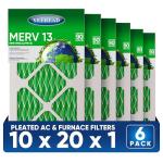 MERV 13 10x20x1 Air Filters – 6-Pack