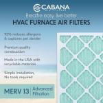 Cabana MERV 13 6-Pack Air Filters 18x24x1