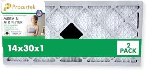 2-Pack Proairtek 14x30x1 Air Filters with Carbon