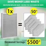 Reusable 16x20x2 Electrostatic HVAC Filter - MERV 8