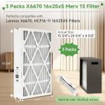 MERV 13 Air Filter - 3 Pack, Foldable Design