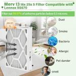 MERV 13 Air Filter - 3 Pack, Foldable Design