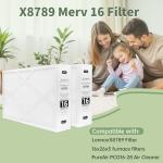 X8789 MERV 16 Filter 16x26x5, 2-Pack