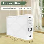 X8789 MERV 16 Filter 16x26x5, 2-Pack