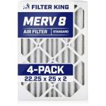22.25x25x2 MERV 8 Air Filter - 4 Pack