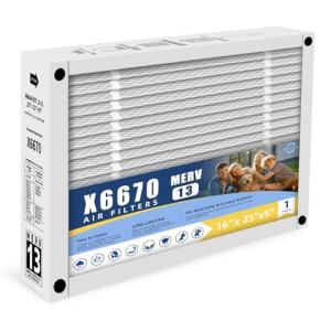 16x25x5 MERV 13 Pleated Furnace Filter 1-Pack