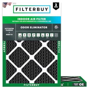 Filterbuy 18x25x1 MERV 8 Odor Eliminator Filters