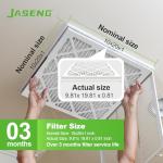 JASENG MERV 8 Furnace Filters 10x20x1 (2 Pack)