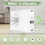 2 Pack MERV 16 Air Filter 21x26x4