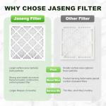 JASENG MERV 8 Furnace Filters 10x20x1 (2 Pack)