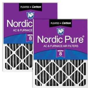 Nordic Pure MERV 8 Pleated Carbon Air Filters