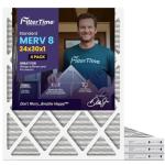 FilterTime 24x30x1 MERV 8 AC Furnace Filter 4-Pack