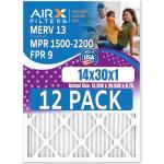 14x30x1 MERV 13 Air Filter 12-Pack
