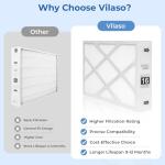 Vilaso MERV 16 Air Filter Replacement, 2 Pack