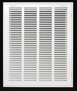 16" X 22" Steel Return Air Filter Grille for 1" Filter - Removable Face/Door - HVAC DUCT COVER - Flat Stamped Face -White [Outer Dimensions: 18 5/8"w X 24 5/8"h]