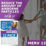 14x24x1 MERV 13 Air Filters, 12 Pack