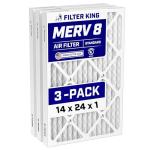 Filter King 14x24 Air Filters MERV 8 - 3-Pack