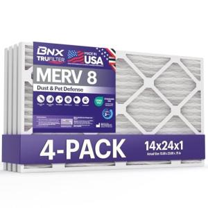 BNX TruFilter 14x24x1 MERV 8 Air Filters 4-Pack