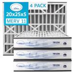 Air Bear 20x25x5 MERV 11 Air Filters (4-Pack)