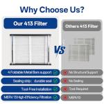 2 Pack MERV 13 Replacement Air Filters 16x25x4