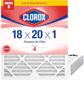 Clorox MERV 8 Pleated Air Filters, Pack of 4