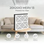 Vilaso MERV 13 Pleated Air Filter, 2 Pack