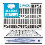 Air Bear 16x25x5 MERV 11 Pleated Filters (2-Pack)