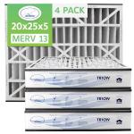 20x25x5 Air Bear MERV 13 Pleated Filters 4-Pack