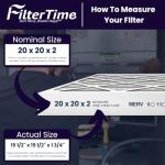 20x20x2 AC Furnace Air Filter, MERV 8, 2-Pack