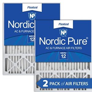 Nordic Pure 20x25x5 (19_7/8 x 24_7/8 x 4_3/8) Honeywell/Lennox Replacement MERV 12 Air Filters 2 Pack