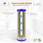 Aquaboon 1 Micron Pleated Water Filter 10 x 2.5 - Whole House Sediment Filter Replacement Cartridge Compatible with WFPFC3002, WHKF-WHPL, 4-Pack