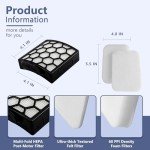 Funmit 2 HEPA Filter + 6 Foam & Felt Filter Kit Replacement for Shark Navigator Zero-M Self-Cleaning Brushroll Pet Pro Upright Vacuum ZU60 ZU62 ZU62C NV150 NV151 NV255, Part #1238FT60 & 1239FT60