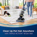 Bissell CleanView Swivel Rewind Pet Reach Vacuum Cleaner, with Quick Release Wand, Swivel Steering and Automatic Cord Rewind, 3197A (Color may vary),Black
