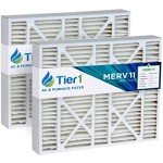 Tier1 Pleated Air Filter - 21x26x5 - MERV 11 Replacement for Trane Air Conditioner System Air Filters Improves Air Quality - 2 Pack